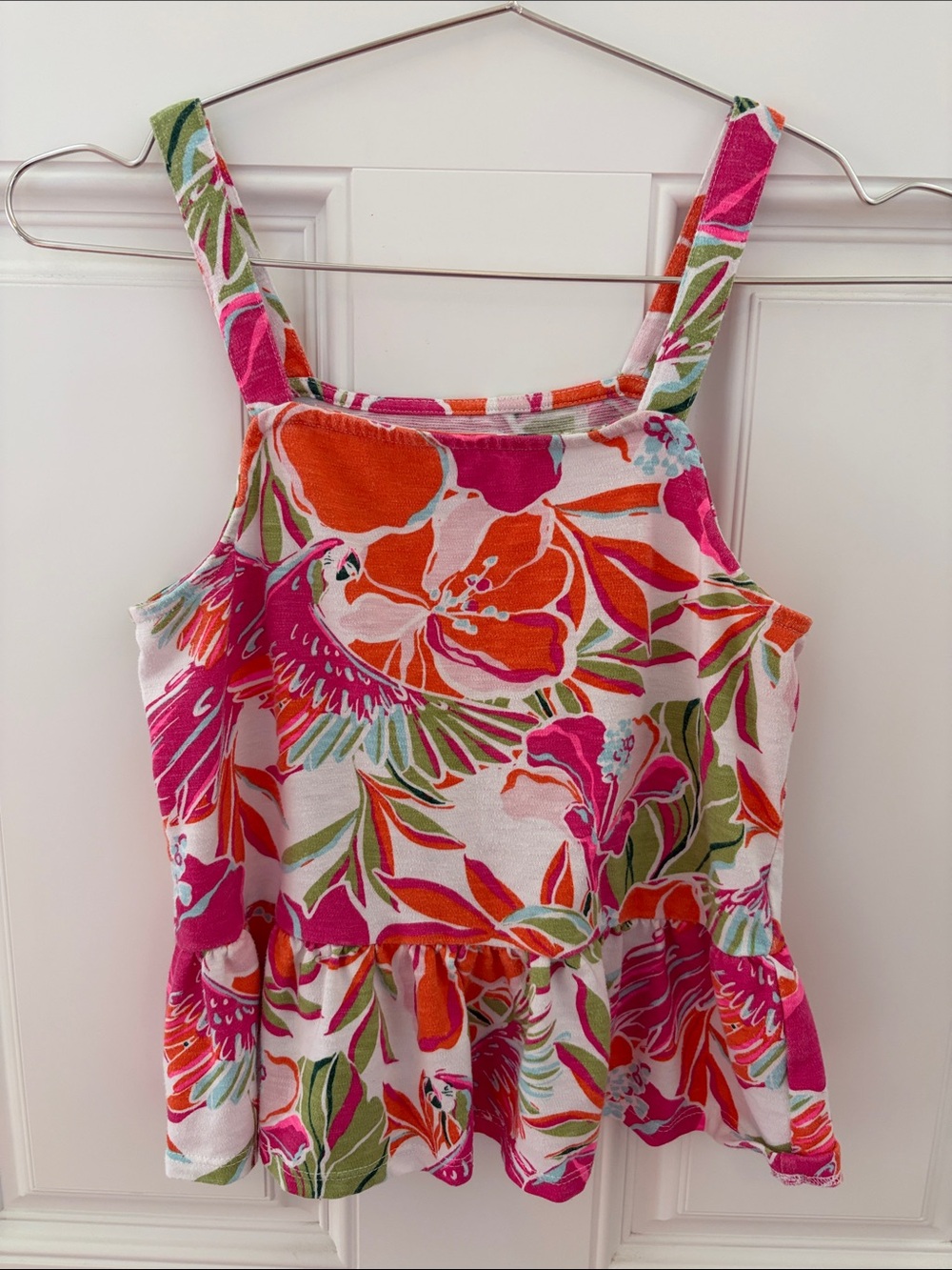 crown & ivy Pink Orange Floral Tank Top for Kids